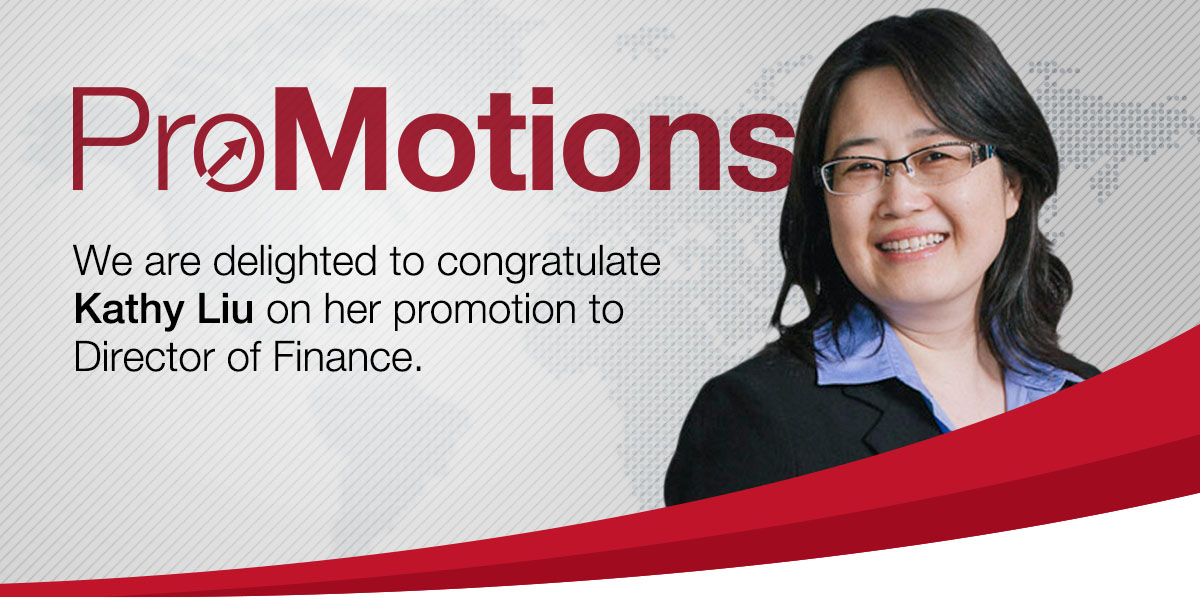 Kathy Liu, promoted to Director of Finance
