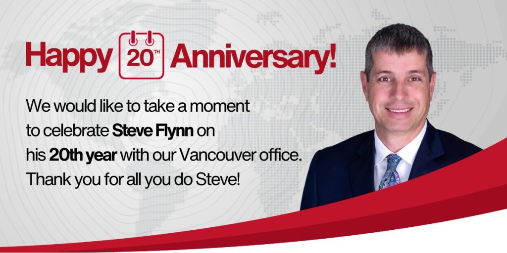 Steven Flynn celebrates 20 years with Andersen LLP's Vancouver office.